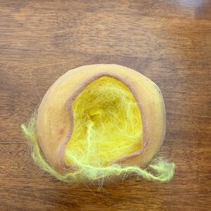 Yellow Wool Felted Bowl